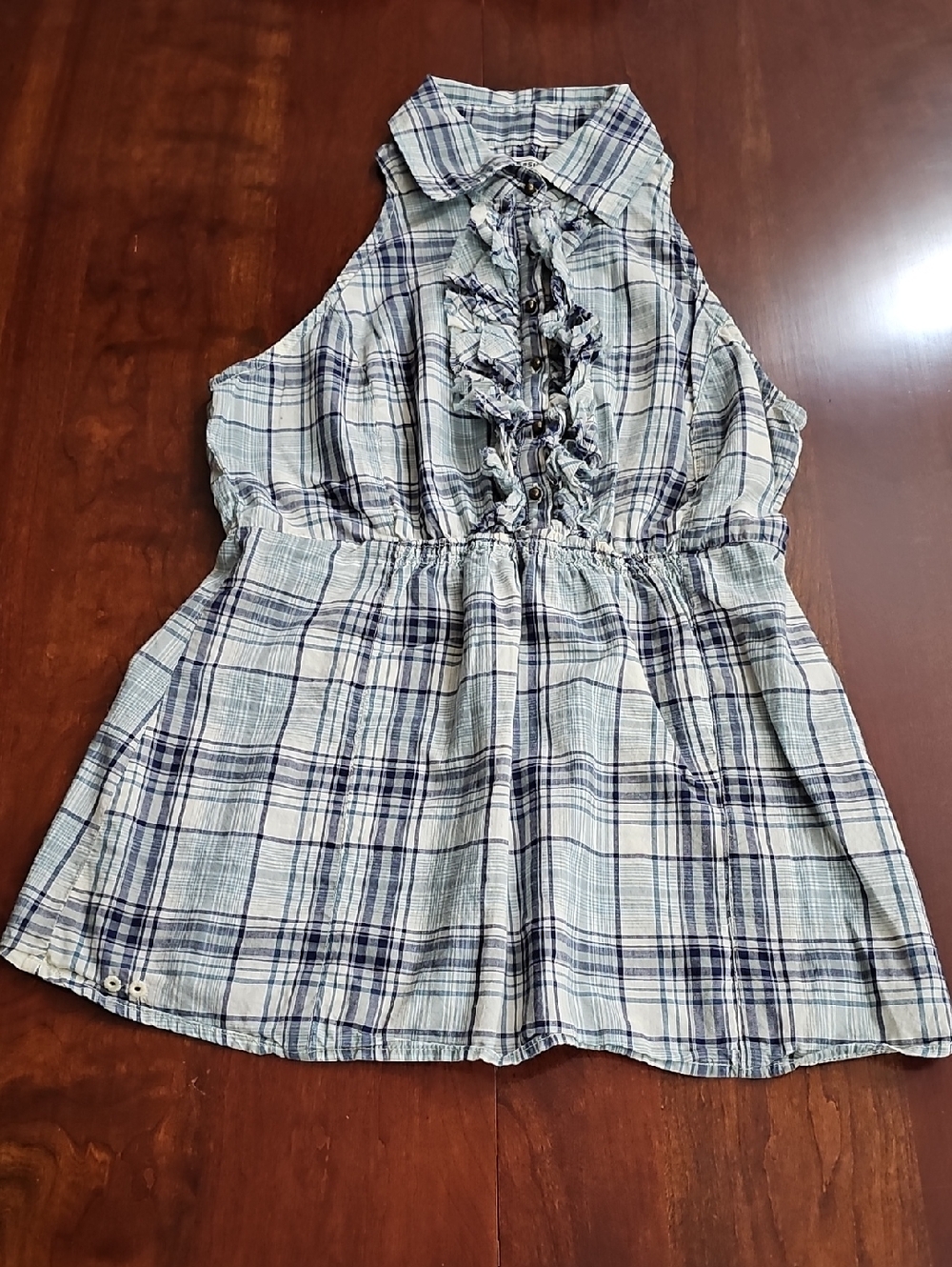 Converse One Star Plaid Shirt - Blue & White